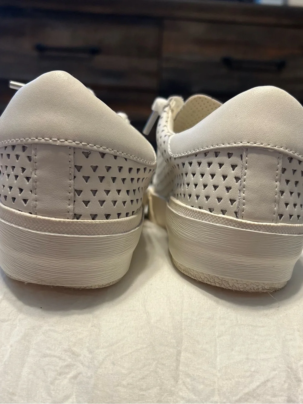 Dolce Vita Zina - White Perforated Leather Sneakers | Women’s Size 8